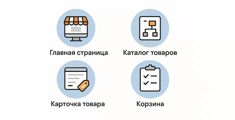 Что входит в структуру интернет-магазина?