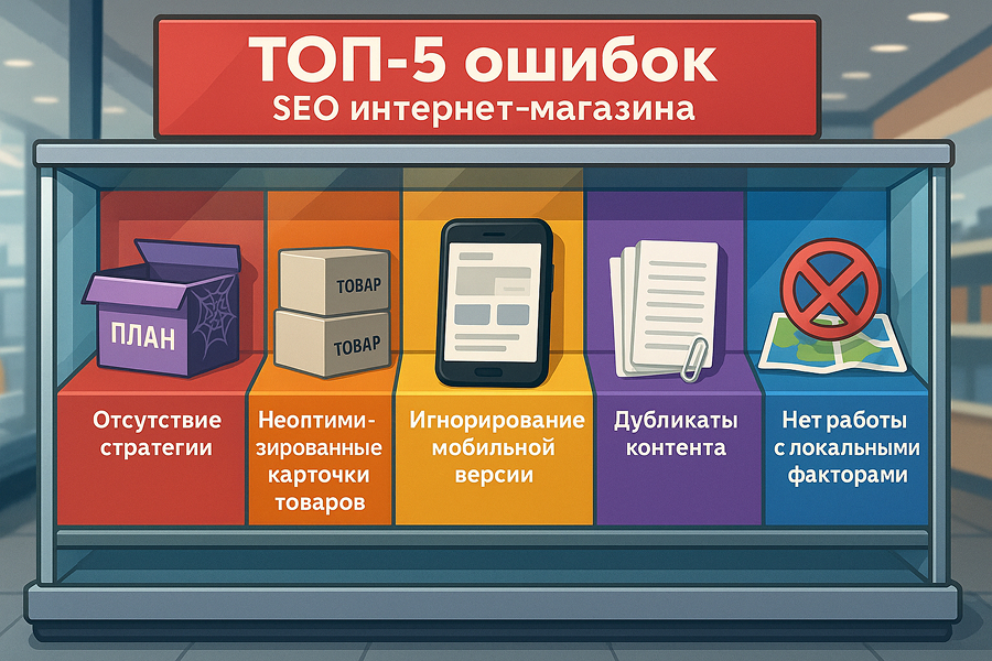 Частые ошибки при SEO-продвижении интернет-магазинов